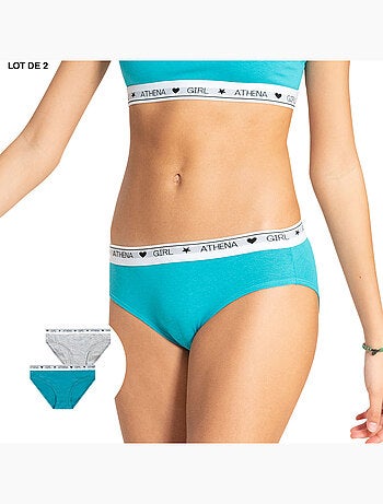 Lot de 2 slips fille Coton Utlra Doux Athena Fille