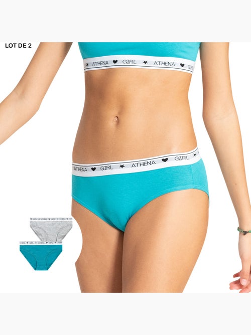 Lot de 2 slips Coton Ultra Doux by Athena Fille - Kiabi