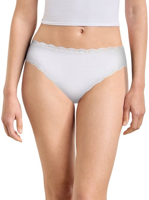 Lot de 2 slips Daily Coton Dentelle - Kiabi Lot de 2 slips Daily Coton Dentelle - Kiabi
