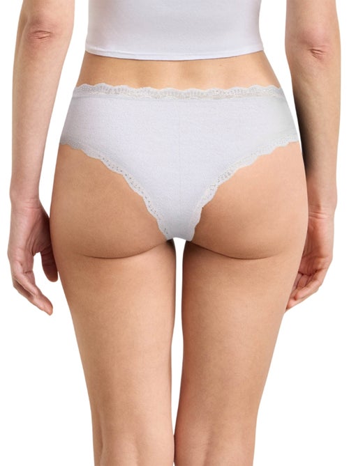 Lot de 2 slips Daily Coton Dentelle - Kiabi Lot de 2 slips Daily Coton Dentelle - Kiabi