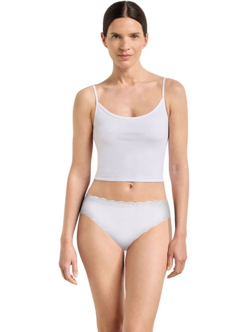 Lot de 2 slips Daily Coton Dentelle - Kiabi Lot de 2 slips Daily Coton Dentelle - Kiabi