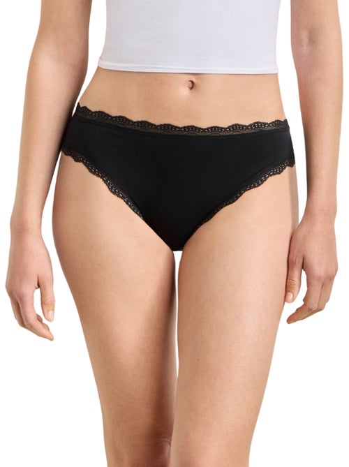 Lot de 2 slips Daily Coton Dentelle - Kiabi Lot de 2 slips Daily Coton Dentelle - Kiabi