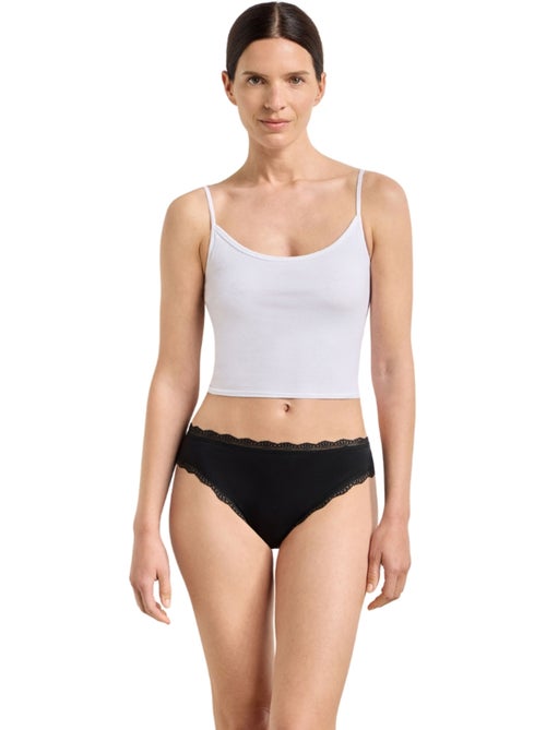 Lot de 2 slips Daily Coton Dentelle - Kiabi Lot de 2 slips Daily Coton Dentelle - Kiabi