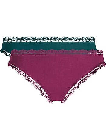 Lot de 2 slips Daily Coton Dentelle