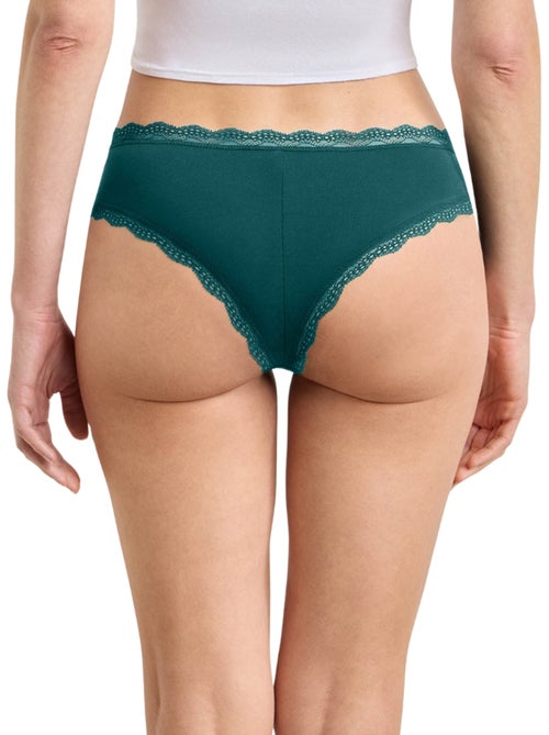 Lot de 2 slips Daily Coton Dentelle - Kiabi Lot de 2 slips Daily Coton Dentelle - Kiabi