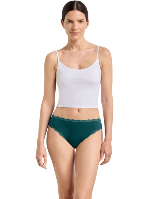 Lot de 2 slips Daily Coton Dentelle - Kiabi Lot de 2 slips Daily Coton Dentelle - Kiabi