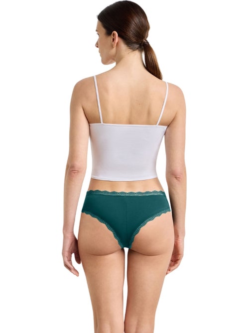 Lot de 2 slips Daily Coton Dentelle - Kiabi Lot de 2 slips Daily Coton Dentelle - Kiabi
