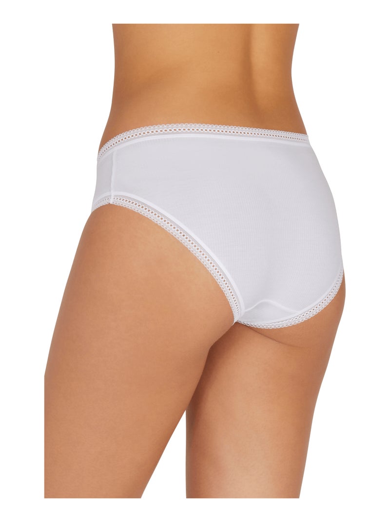Lot de 2 slips DUO CONFORT MODAL Blanc - Kiabi