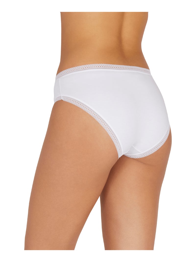 Lot de 2 slips DUO CONFORT MODAL Blanc - Kiabi