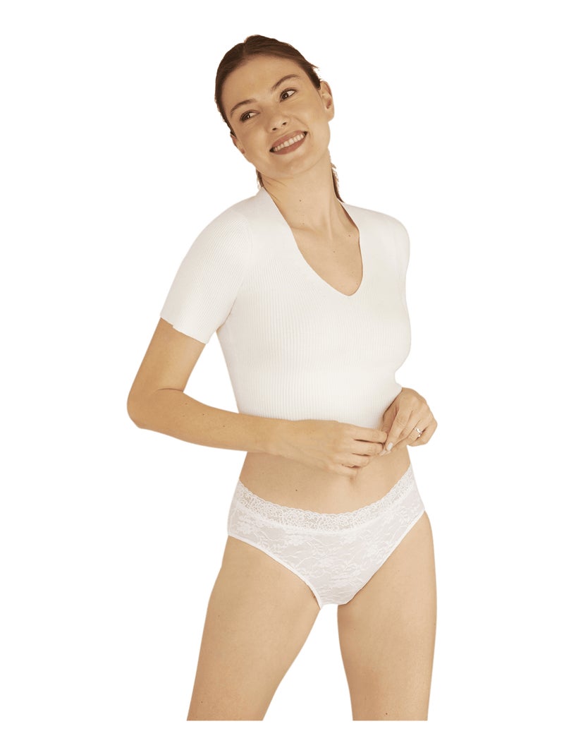 Lot de 2 slips DUO POP Blanc Vert - Kiabi