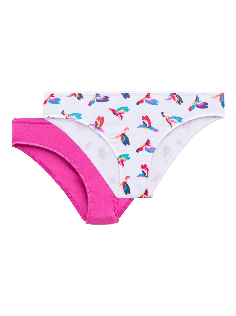 Lot de 2 slips en coton CLEM - Morgan Junior Blanc - Kiabi