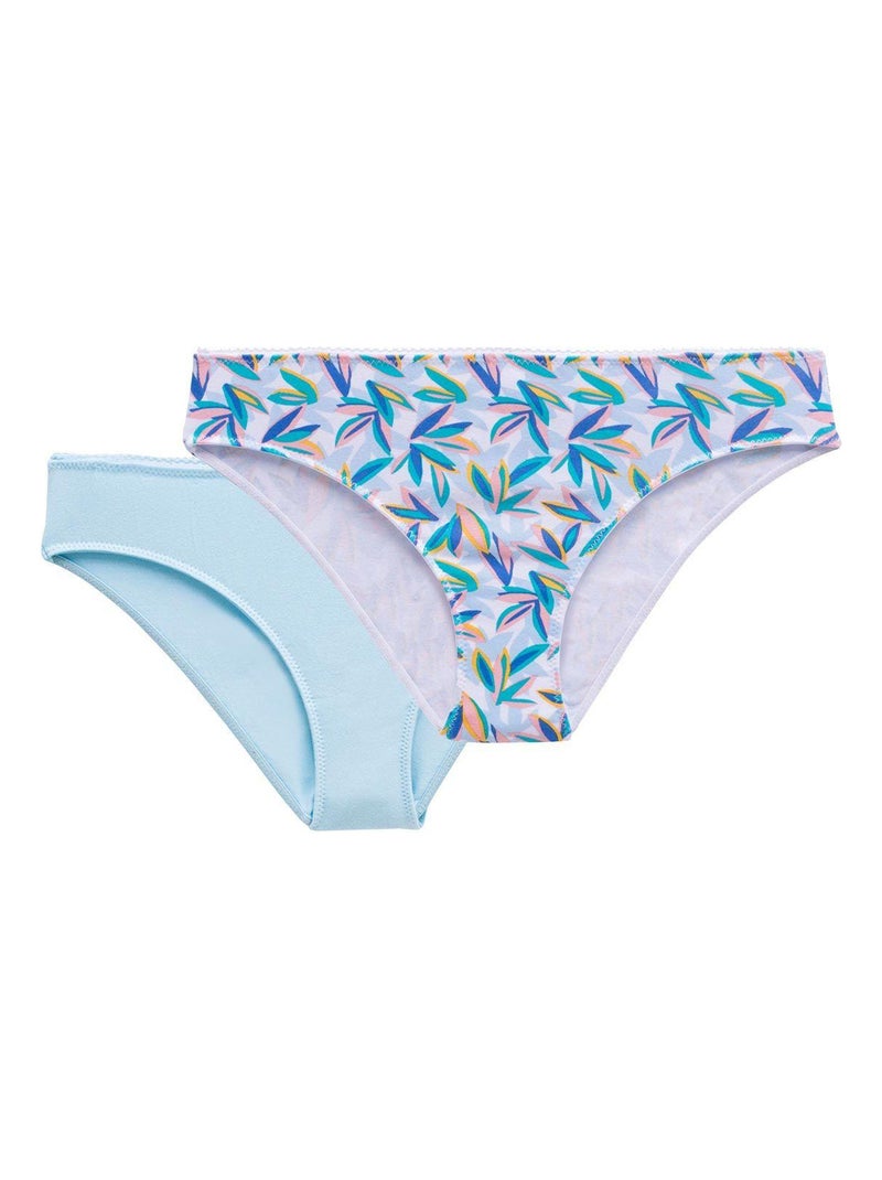 Lot de 2 slips en coton CLEM - Morgan Junior Bleu - Kiabi