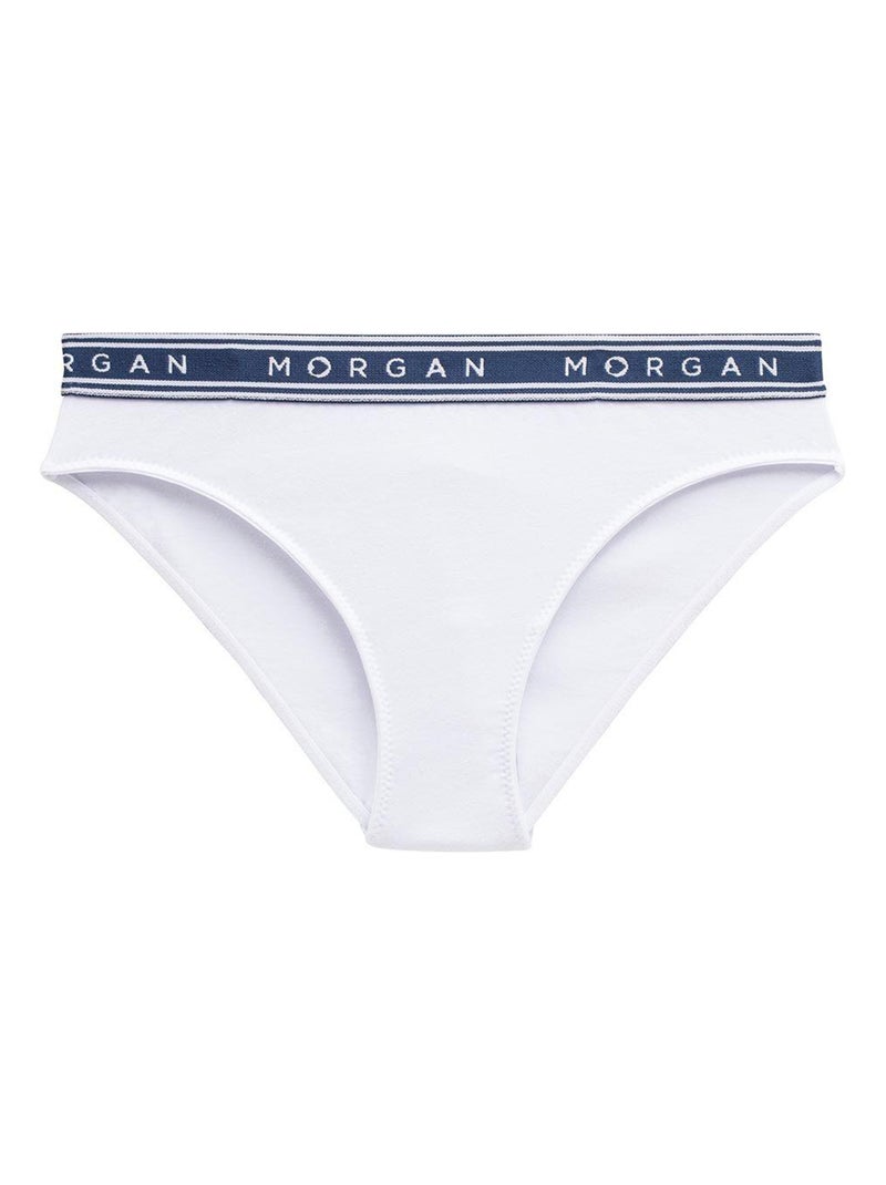 Lot de 2 slips en coton INES - Morgan Junior Blanc - Kiabi