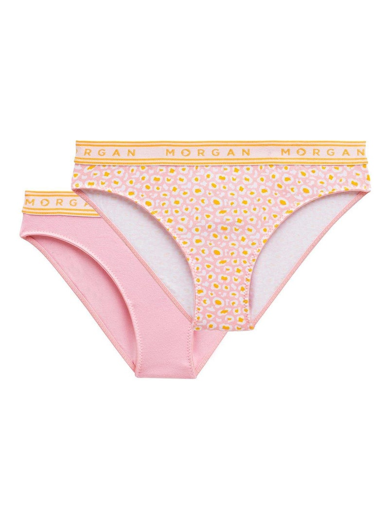 Lot de 2 slips en coton INES - Morgan Junior Orange - Kiabi