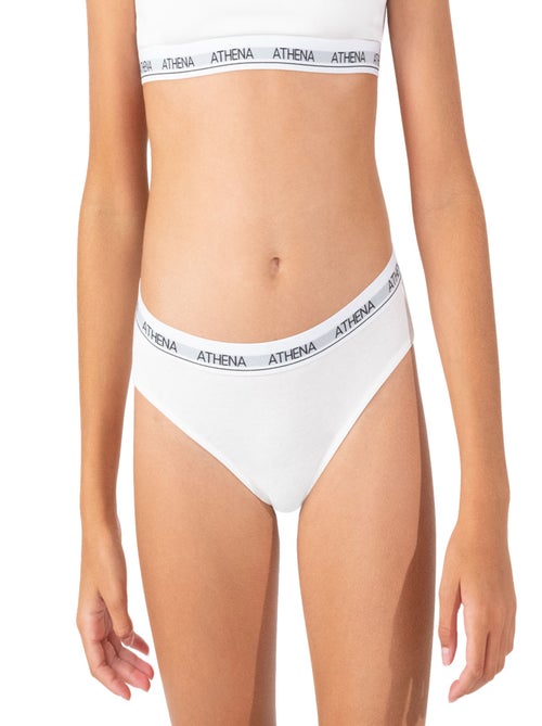 Lot de 2 slips fille Coton Ultra Doux Athena - Kiabi