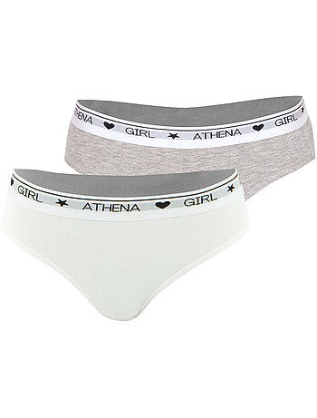 Lot de 2 slips fille Coton Ultra Doux Athena