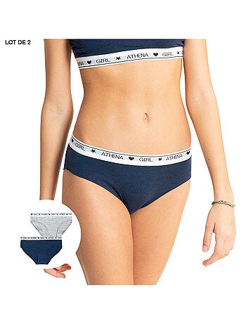 Lot de 2 slips Coton Ultra Doux by Athena Fille