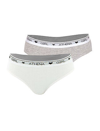 Lot de 2 slips fille Coton Utlra Doux Athena Fille