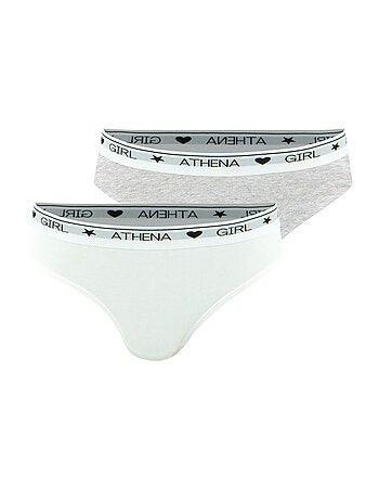Lot de 2 slips fille Coton Utlra Doux Athena Fille