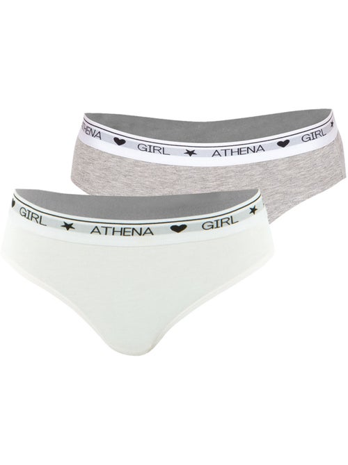 Lot de 2 slips fille Coton Utlra Doux Athena Fille - Kiabi