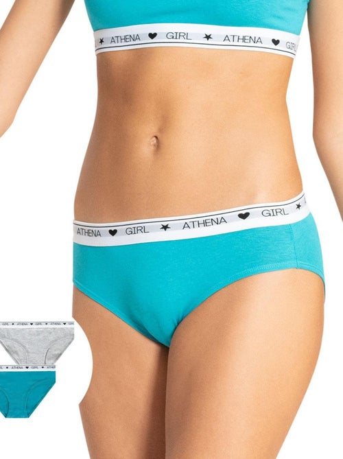 Lot de 2 slips fille Coton Utlra Doux Athena Fille - Kiabi