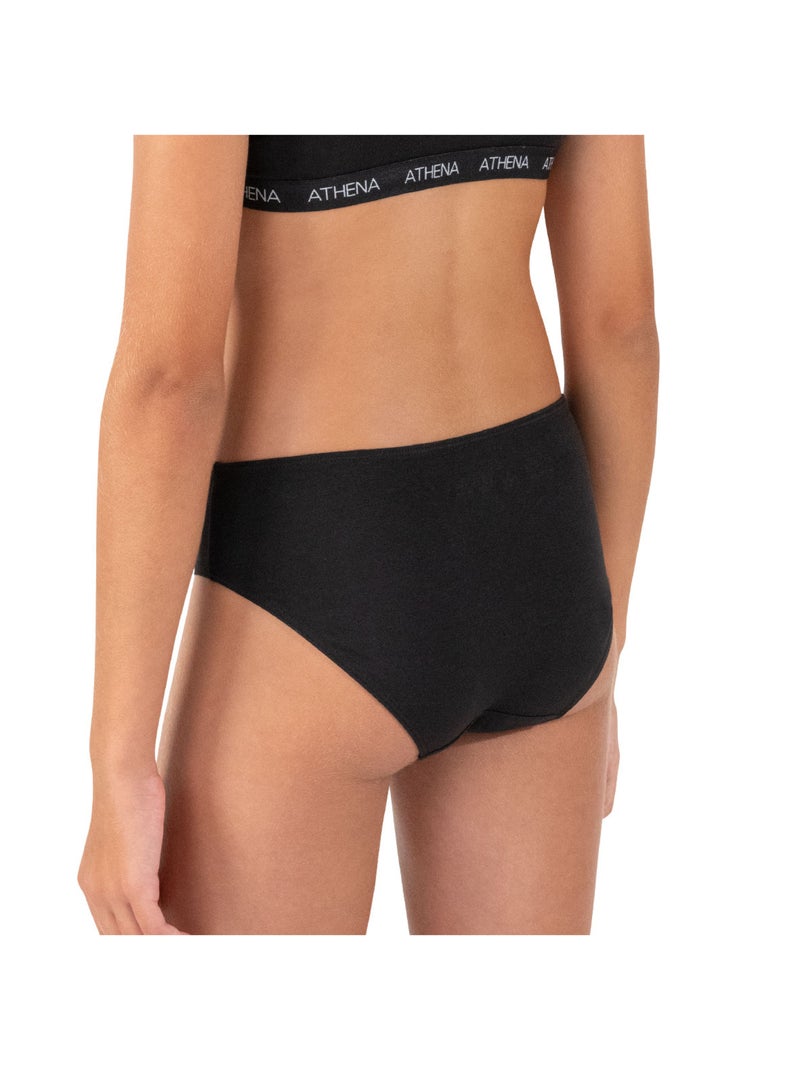 Lot de 2 slips fille My Petit Prix Athena Fille Noir Rouge - Kiabi