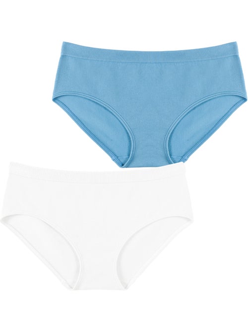 Lot de 2 slips fille sans couture côtelés Athena - Kiabi