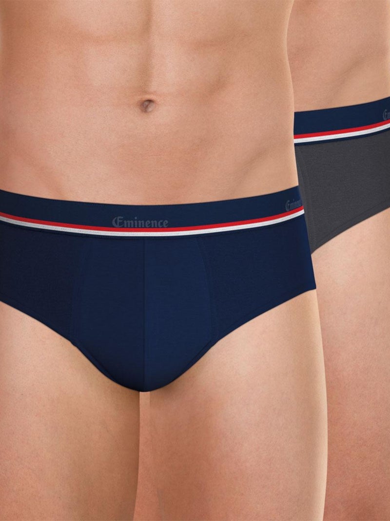 Lot de 2 slips homme Fait en France gris anthracite - Kiabi