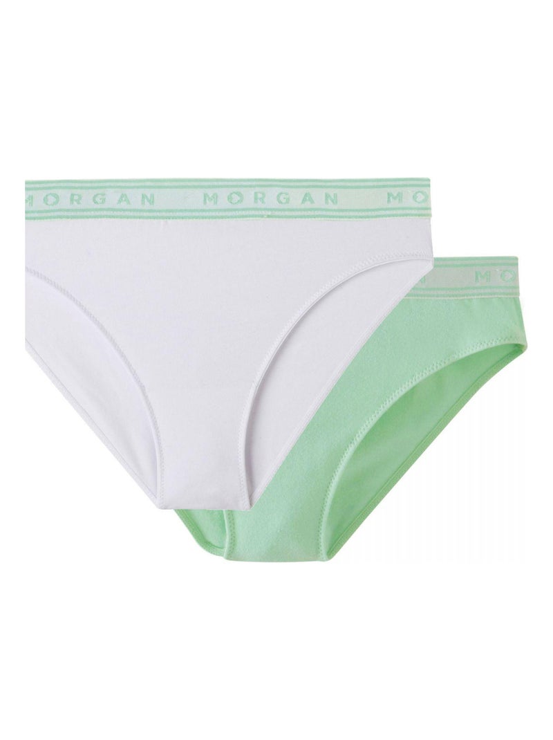 Lot de 2 slips INES - Morgan Junior Vert - Kiabi