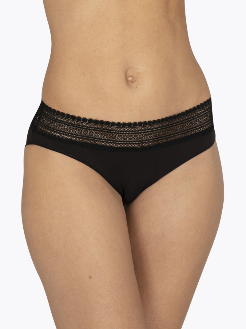 Lot de 2 slips INTIMEMENT BIO Noir - Kiabi