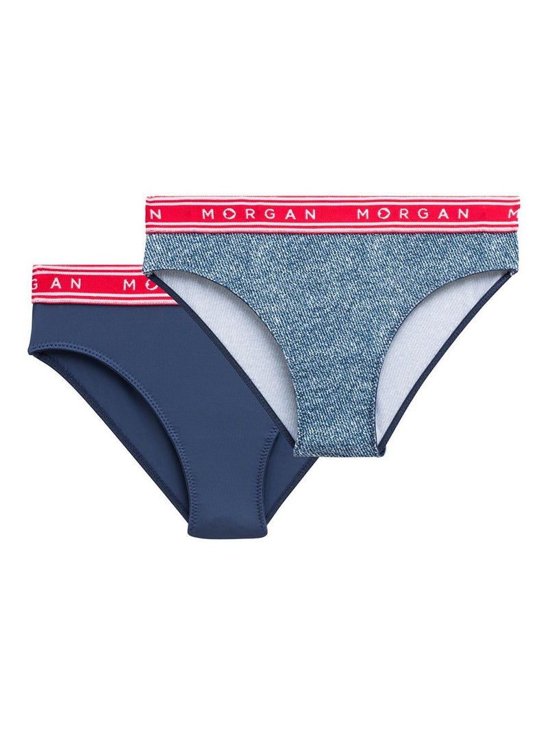 Lot de 2 slips JESS - Morgan Junior Bleu - Kiabi