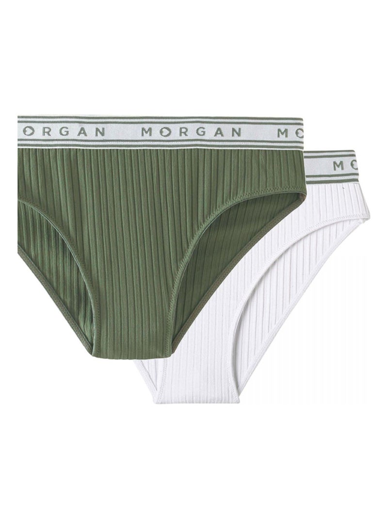 Lot de 2 slips JESS - Morgan Junior Vert - Kiabi