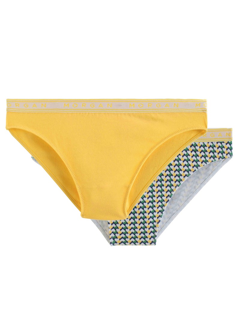 Lot de 2 slips PIA - Morgan Junior Jaune - Kiabi