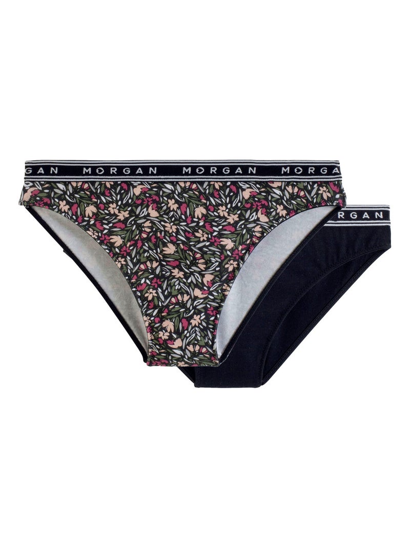 Lot de 2 slips PIA - Morgan Junior Noir - Kiabi