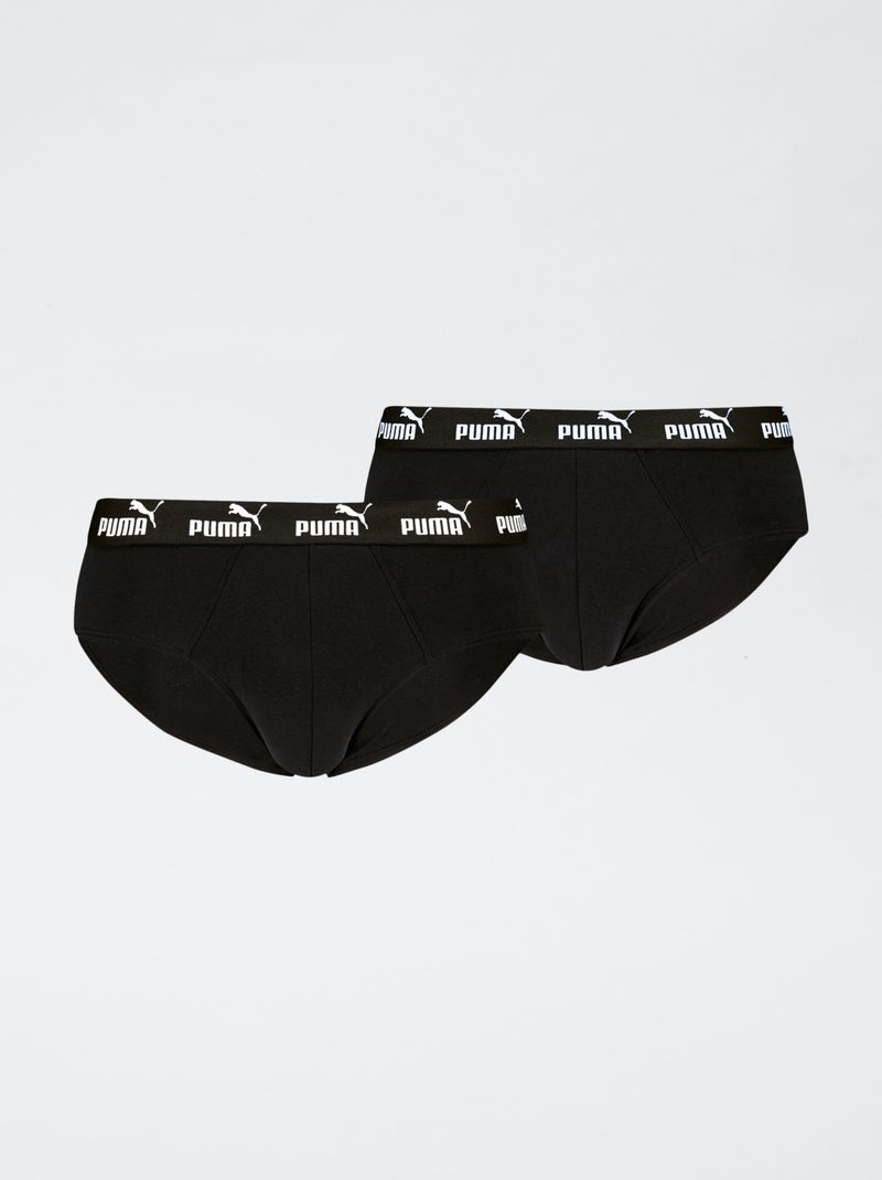 Lot de 2 slips 'Puma' Noir - Kiabi