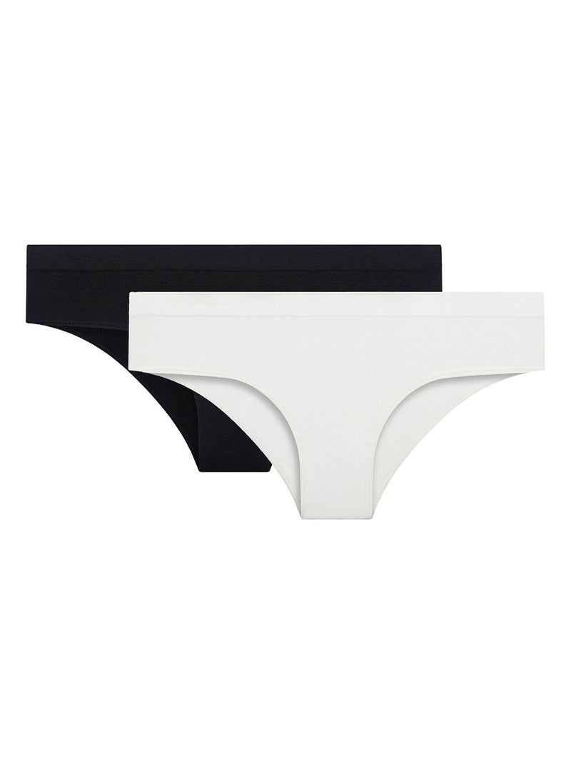 Lot de 2 Slips Sans Couture Ecodim Microfibre Multicolore - Kiabi