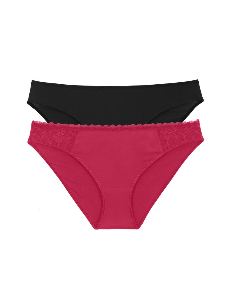 Lot de 2 slips sonia Dorina Noir - Kiabi