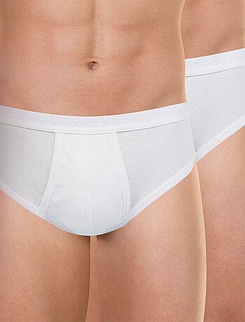 Lot de 2 slips taille haute ouverts homme Coton Bio Athena
