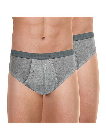 Lot de 2 slips taille haute ouverts homme Coton Bio Athena
