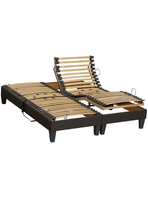 Lot de 2 sommiers de relaxation électrique vanessa confort ajustable - Kiabi Lot de 2 sommiers de relaxation électrique vanessa confort ajustable - Kiabi