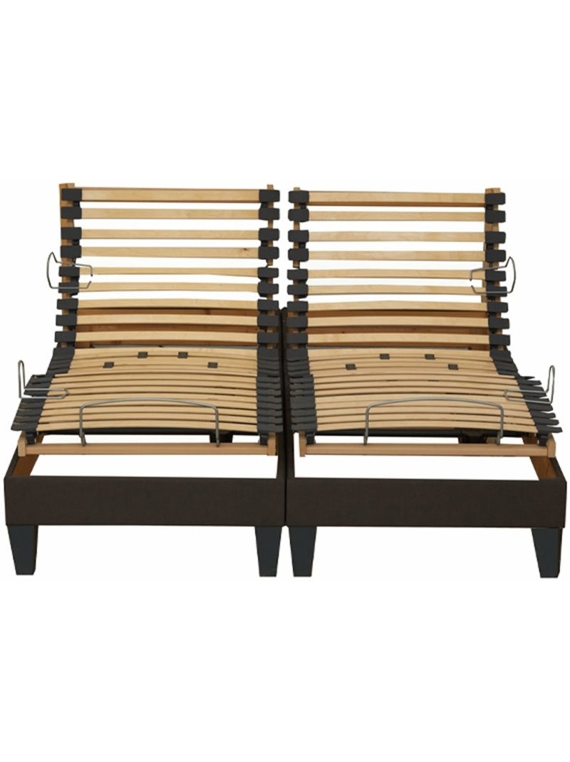 Lot de 2 sommiers de relaxation électrique vanessa confort ajustable gris anthracite - Kiabi
