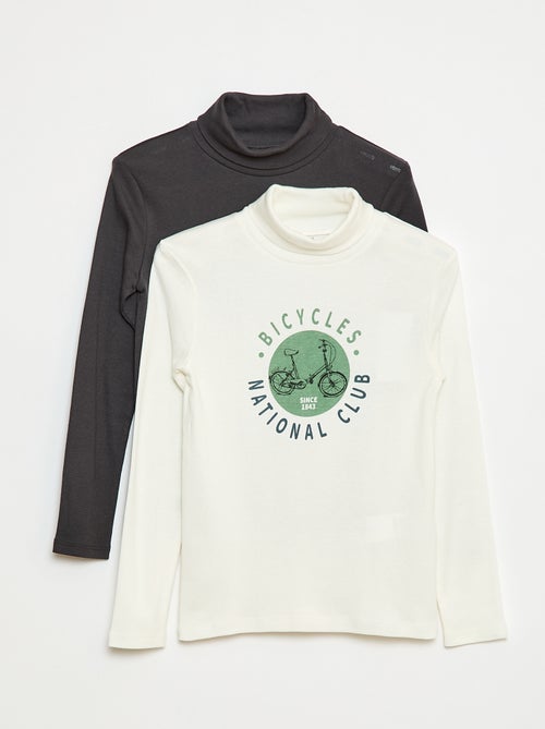 Lot de 2 sous-pull à col montant - Kiabi