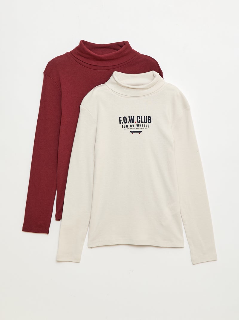 Pull Homme Sous Pull Ado Lot De Sous-pull à Col Montant Blanc