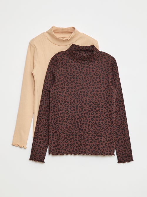 Lot de 2 sous-pull côtelés - Kiabi