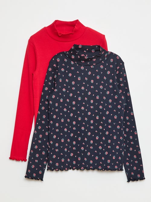 Lot de 2 sous-pull côtelés - Kiabi