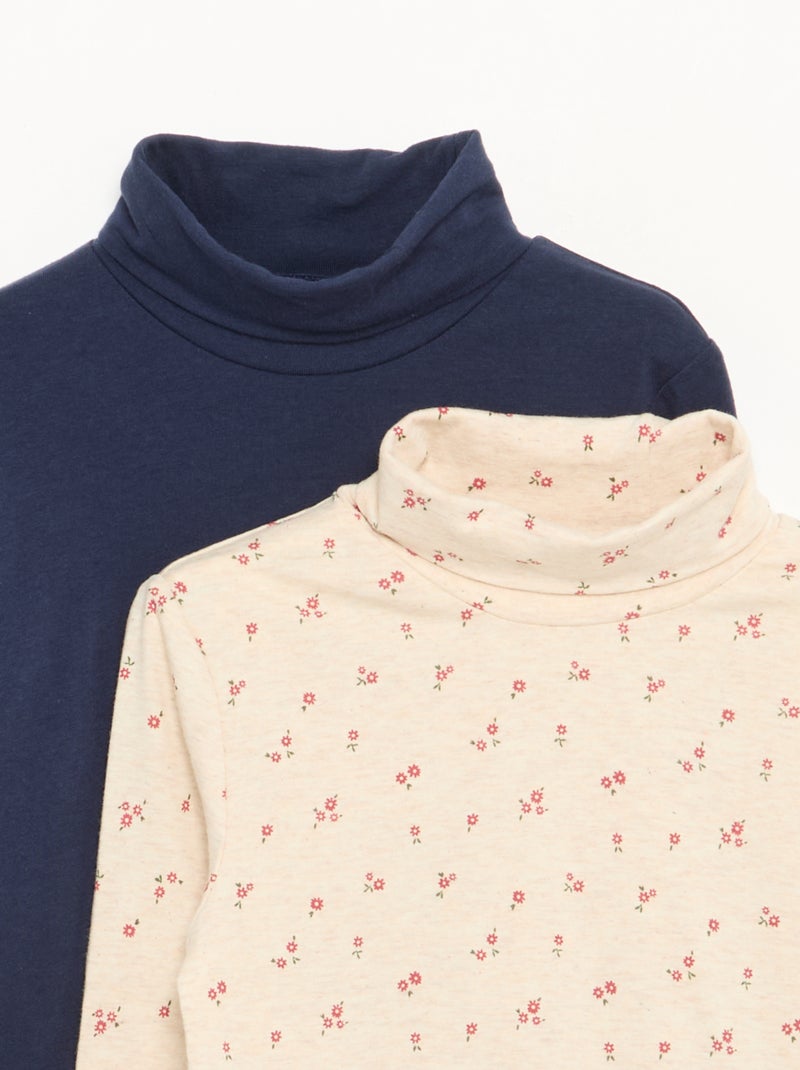 Lot de 2 sous-pulls à col roulé Beige - Kiabi