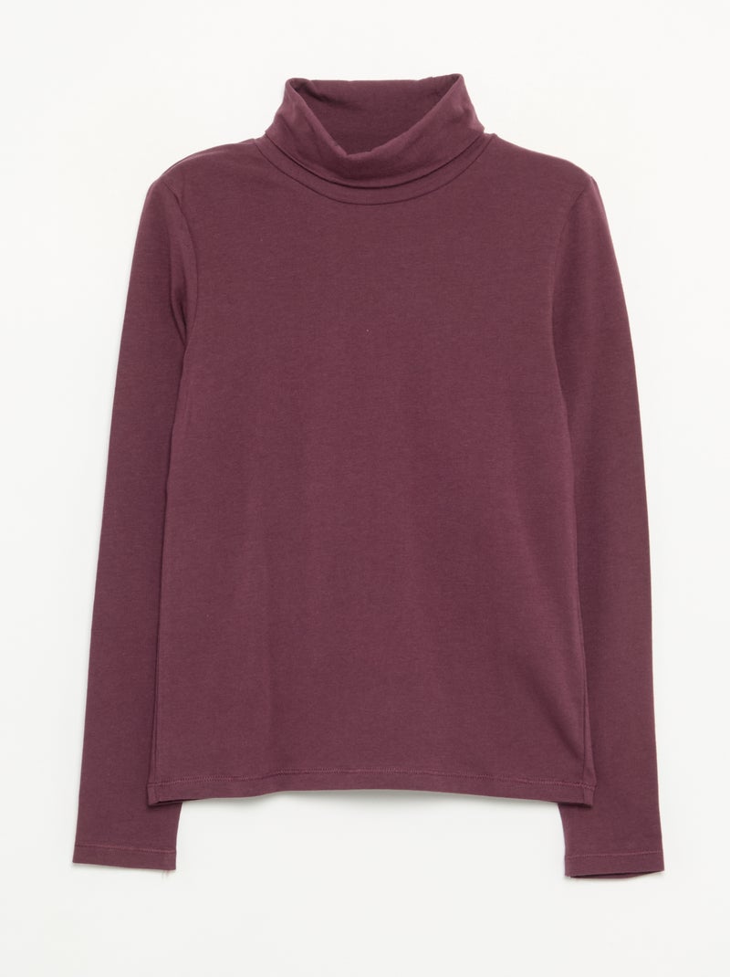 Lot de 2 sous-pulls à col roulé Violet - Kiabi