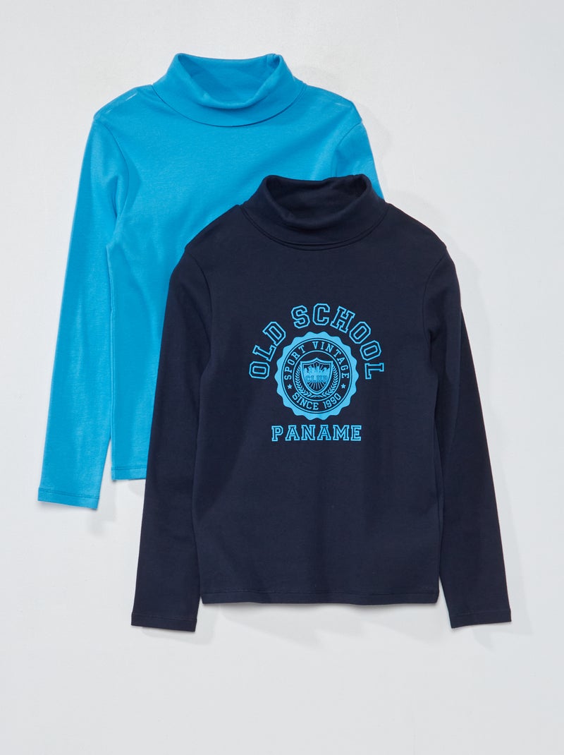 Lot de 2 sous-pulls Bleu/Marine - Kiabi