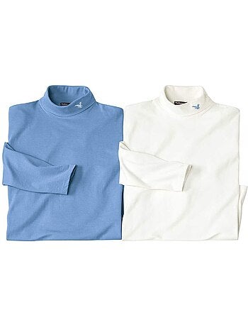 Lot de 2 sous-pulls col roulé unis - atlas for men