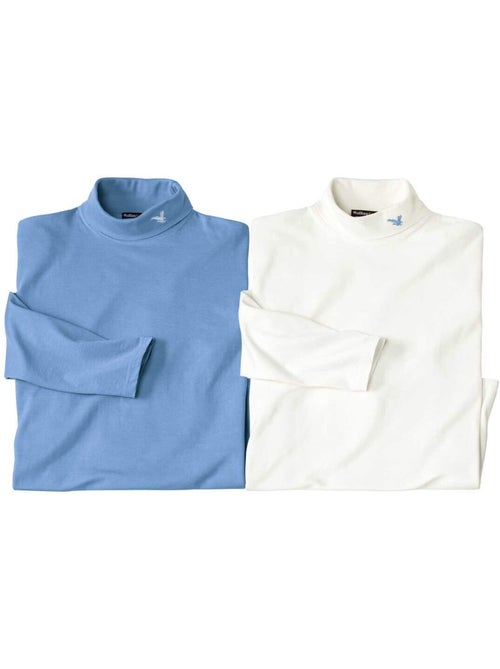 Lot de 2 sous-pulls col roulé unis   - atlas for men - Kiabi